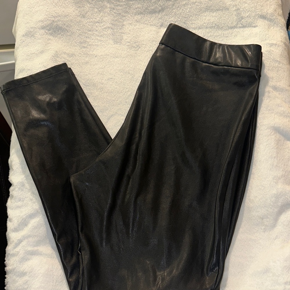 Express Black Faux Leather Pants